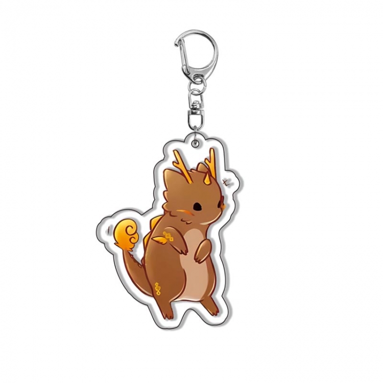 Animal Anime Acrylic Keychain Charm price for 5 pcs 1154Y