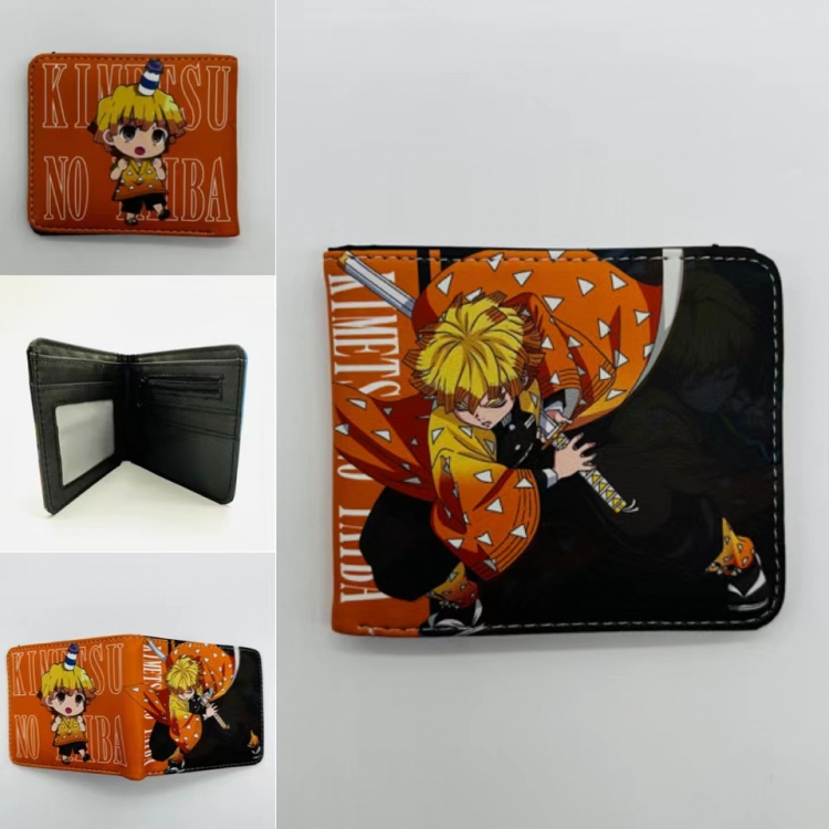 Demon Slayer Kimets Full color  Two fold short card case wallet 11X9.5CM 2017