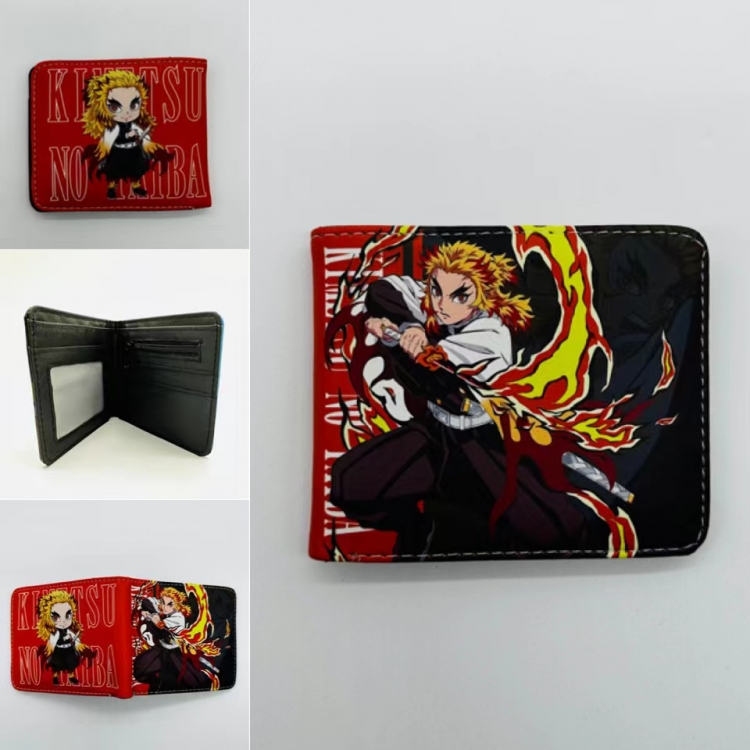 Demon Slayer Kimets Full color  Two fold short card case wallet 11X9.5CM 2021