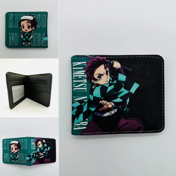 Demon Slayer Kimets Full color  Two fold short card case wallet 11X9.5CM 2026