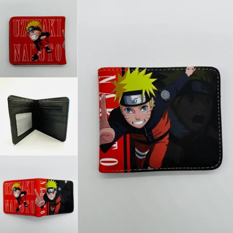 Naruto Full color  Two fold short card case wallet 11X9.5CM 2113