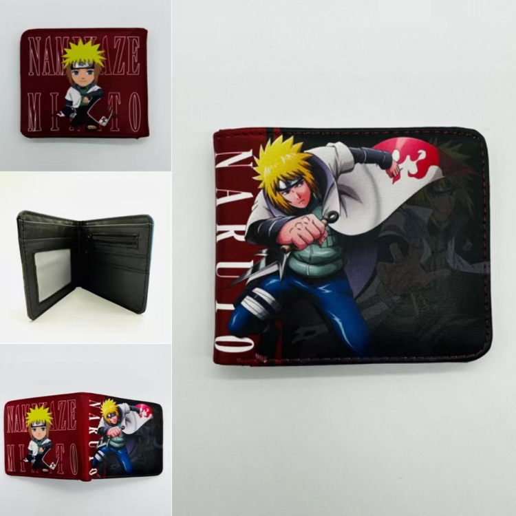 Naruto Full color  Two fold short card case wallet 11X9.5CM  2126