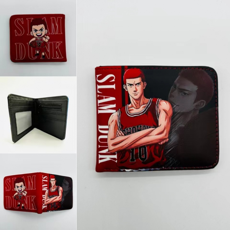 Slam Dunk Full color  Two fold short card case wallet 11X9.5CM  2741