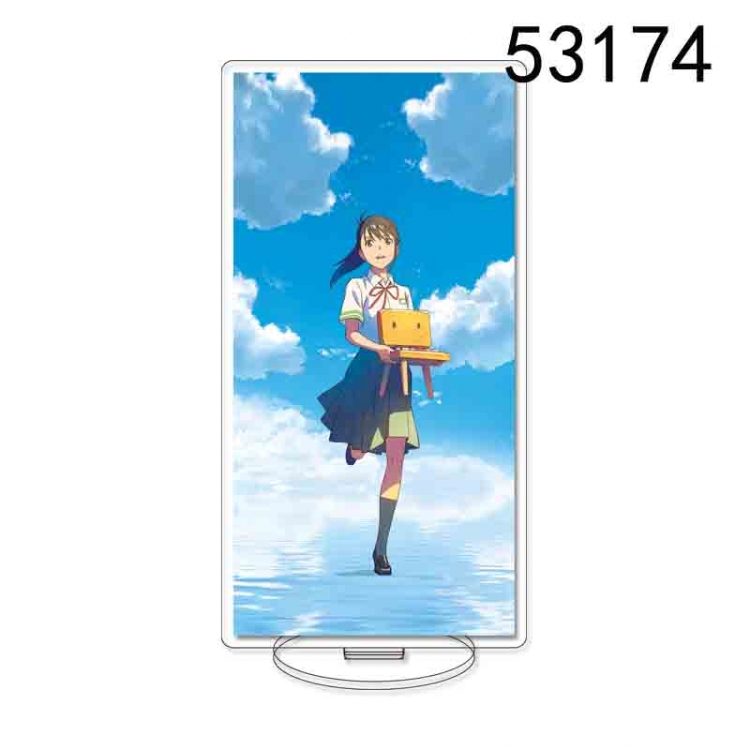 Tour of Bell and Bud  Anime characters acrylic Standing Plates Keychain 15CM 53174