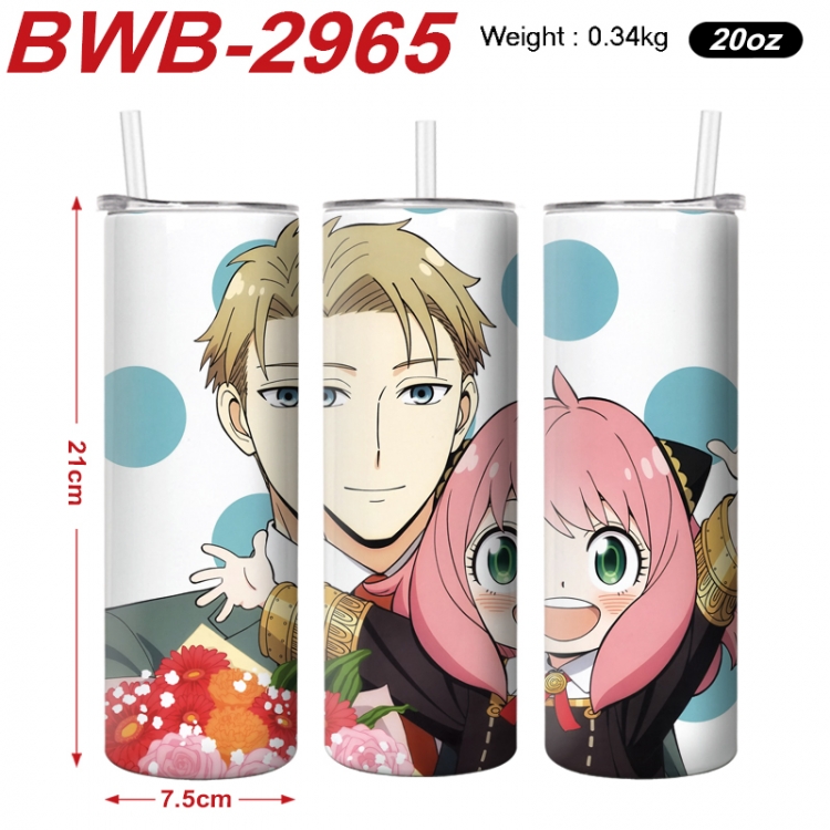 SPY×FAMILY Anime printing insulation cup straw cup 21X7.5CM BWB-2965A