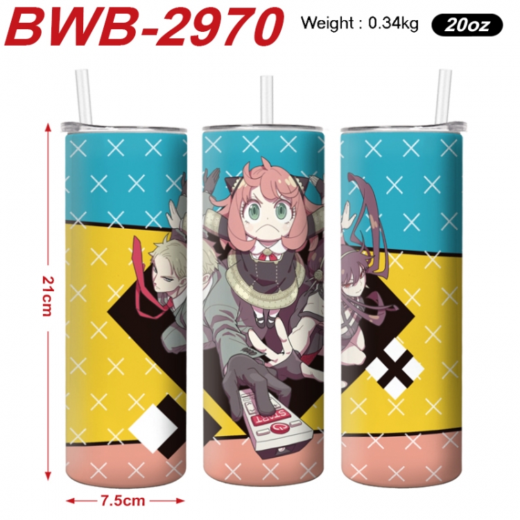 SPY×FAMILY Anime printing insulation cup straw cup 21X7.5CM BWB-2970A