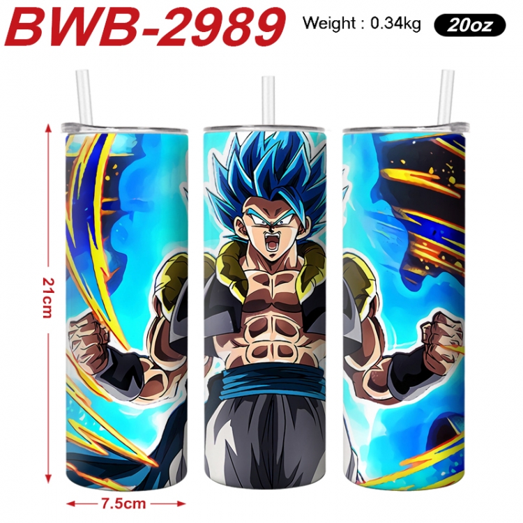 DRAGON BALL Anime printing insulation cup straw cup 21X7.5CM BWB-2989A