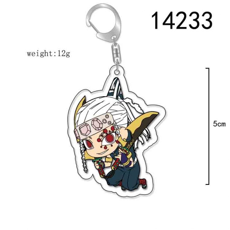 Demon Slayer Kimets Anime Acrylic Keychain Charm price for 5 pcs 14233