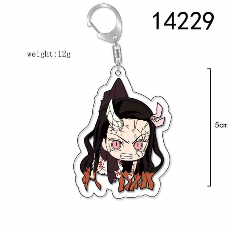 Demon Slayer Kimets Anime Acrylic Keychain Charm price for 5 pcs 14229