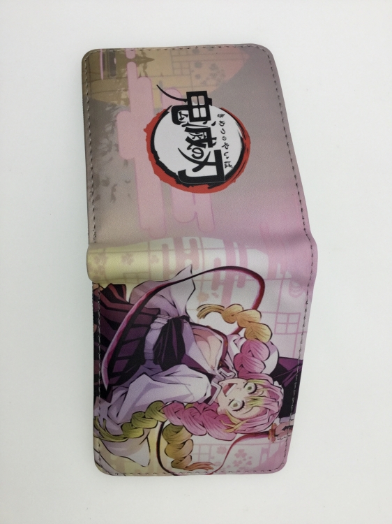 Demon Slayer Kimets Anime two fold  Short wallet 11X9.5CM B1486