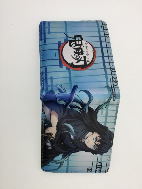 Demon Slayer Kimets Anime two fold  Short wallet 11X9.5CM B1481