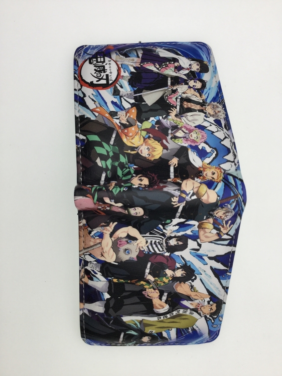 Demon Slayer Kimets Anime two fold  Short wallet 11X9.5CM B1487