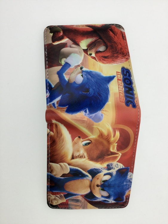 Sonic The Hedgehog Anime two fold  Short wallet 11X9.5CM B1475