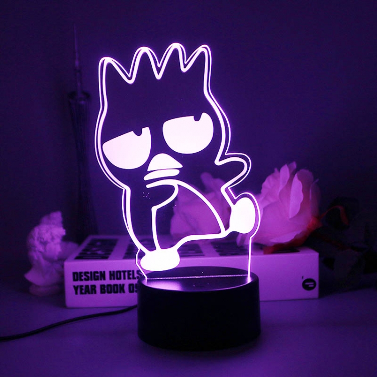 BAD BADTZ-MARU 3D night light USB touch switch colorful acrylic table lamp BLACK BASE