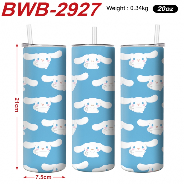 sanrio Anime printing insulation cup straw cup 21X7.5CM  BWB-2927A