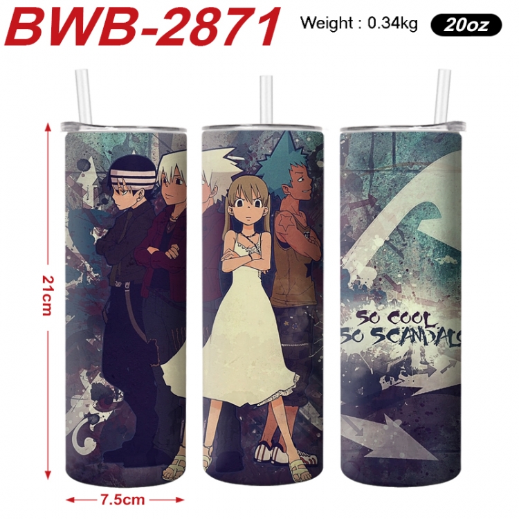 Soul Eater Anime printing insulation cup straw cup 21X7.5CM BWB-2871A