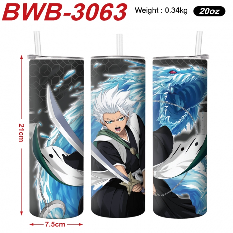 Bleach Anime printing insulation cup straw cup 21X7.5CM BWB-3063A