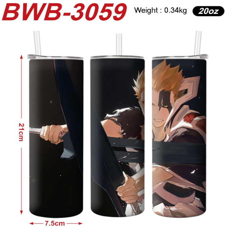 Bleach Anime printing insulation cup straw cup 21X7.5CM BWB-3059A