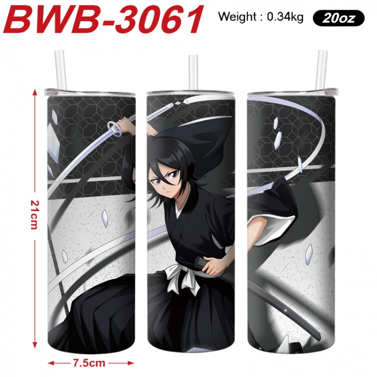 Bleach Anime printing insulation cup straw cup 21X7.5CM BWB-3061A