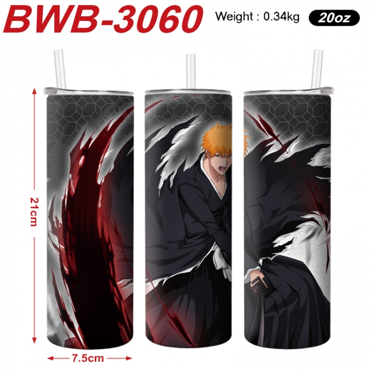 Bleach Anime printing insulation cup straw cup 21X7.5CM BWB-3060A