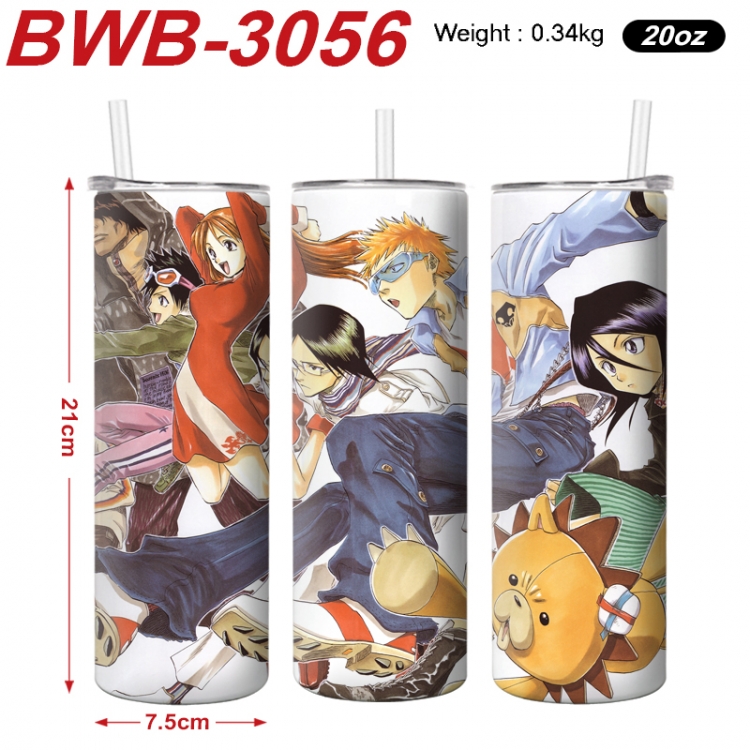 Bleach Anime printing insulation cup straw cup 21X7.5CM BWB-3056A