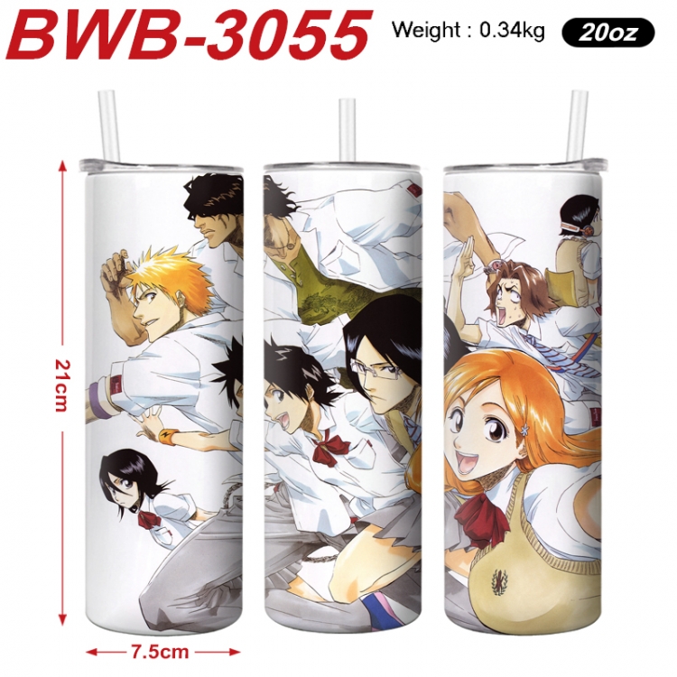 Bleach Anime printing insulation cup straw cup 21X7.5CM BWB-3055A