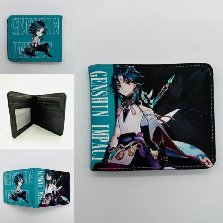 Genshin Impact Full color  Two fold short card case wallet 11X9.5CM 2038