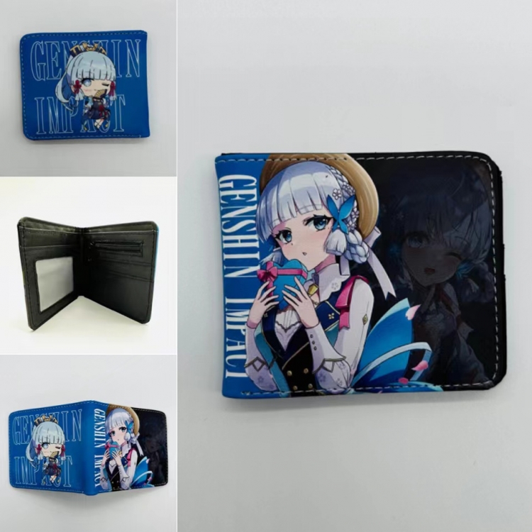 Genshin Impact Full color  Two fold short card case wallet 11X9.5CM  2049