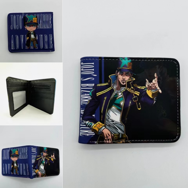 JoJos Bizarre Adventure Full color  Two fold short card case wallet 11X9.5CM 1844