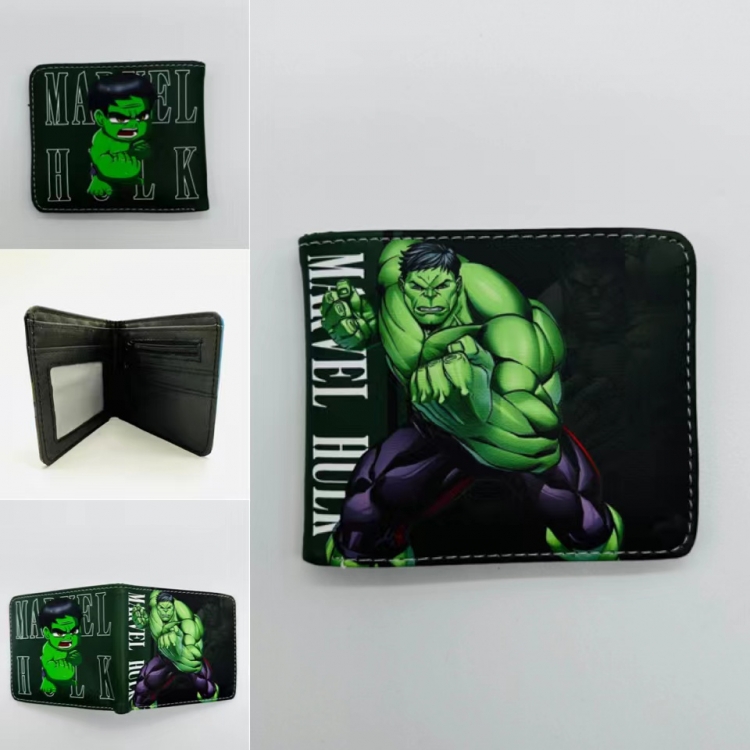 The Hulk Full color  Two fold short card case wallet 11X9.5CM  1915