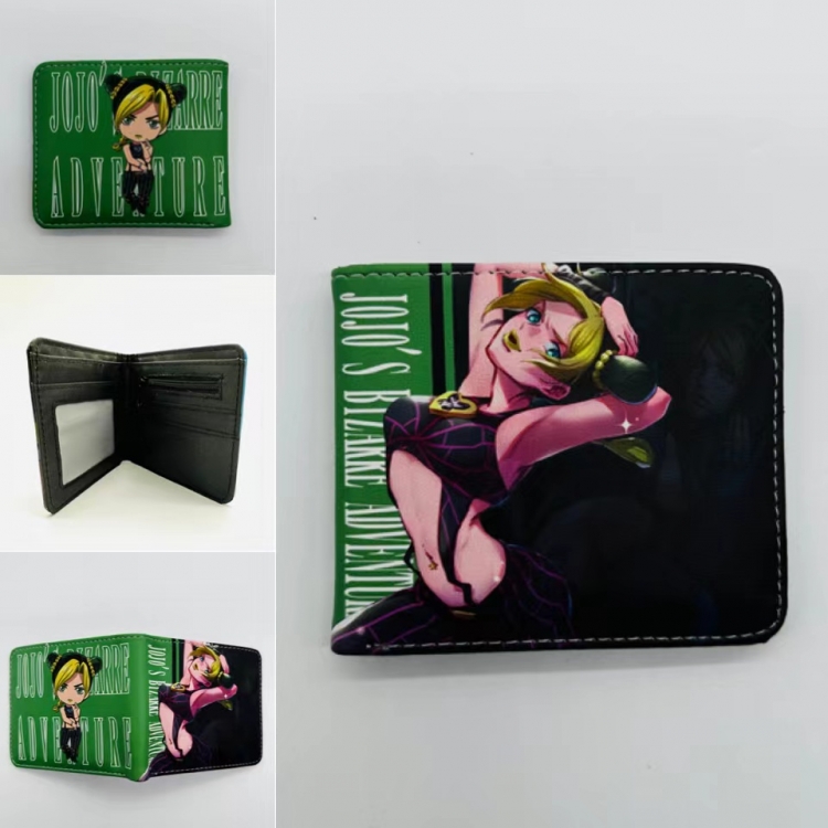 JoJos Bizarre Adventure Full color  Two fold short card case wallet 11X9.5CM 1840