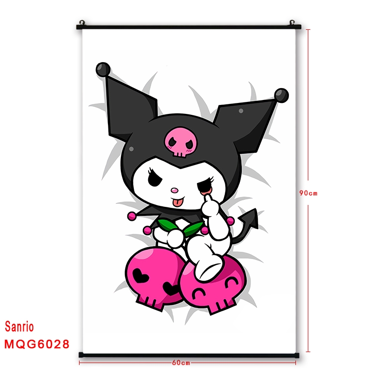 sanrio Anime black Plastic rod Cloth painting Wall Scroll 60X90CM MQG-6028