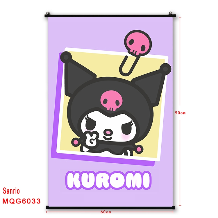 sanrio Anime black Plastic rod Cloth painting Wall Scroll 60X90CM MQG-6033