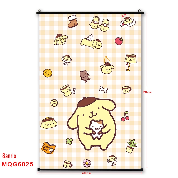 sanrio Anime black Plastic rod Cloth painting Wall Scroll 60X90CM MQG-6025