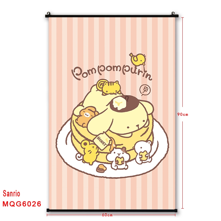 sanrio Anime black Plastic rod Cloth painting Wall Scroll 60X90CM MQG-6026