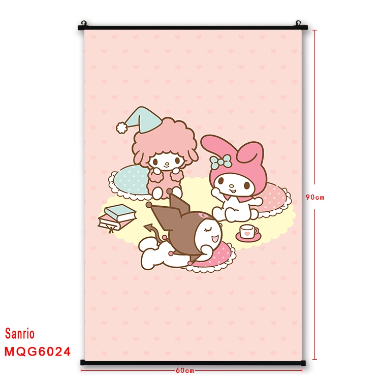 sanrio Anime black Plastic rod Cloth painting Wall Scroll 60X90CM MQG-6024