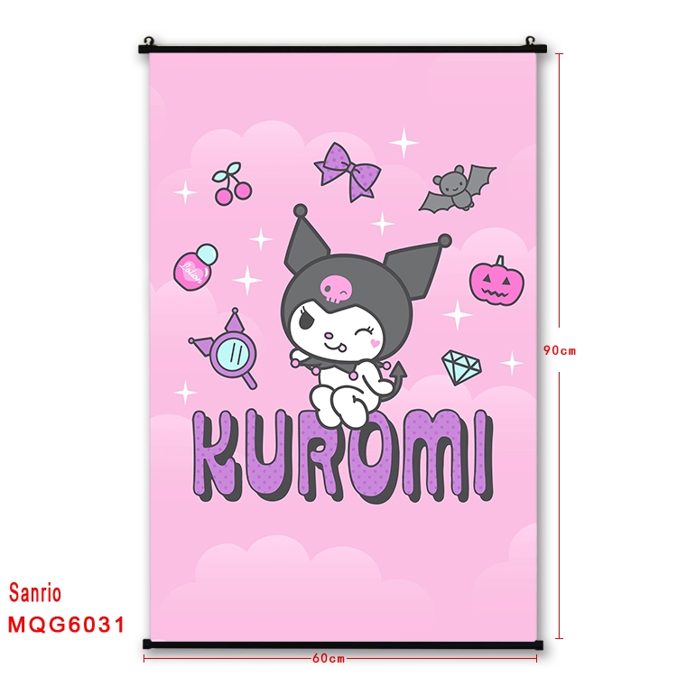 sanrio Anime black Plastic rod Cloth painting Wall Scroll 60X90CM MQG-6031