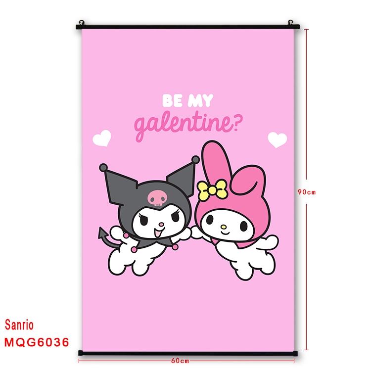 sanrio Anime black Plastic rod Cloth painting Wall Scroll 60X90CM MQG-6036