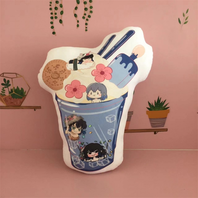 Demon Slayer Kimets Anime double-sided color pattern ice cream pillow cushion