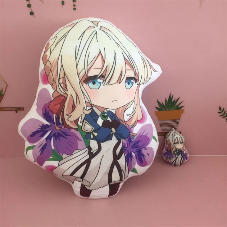 Violet Evergarden Violet Anime Double sided Colorful Pattern Irregular Throw Pillow Cushion