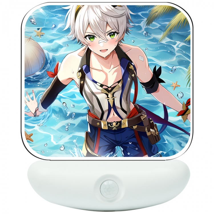 Genshin Impact Cartoon charging induction night light box package 12X8cm