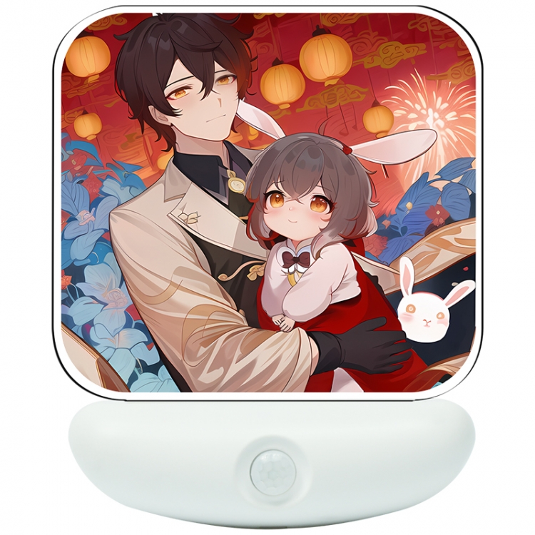 Genshin Impact Cartoon charging induction night light box package 12X8cm