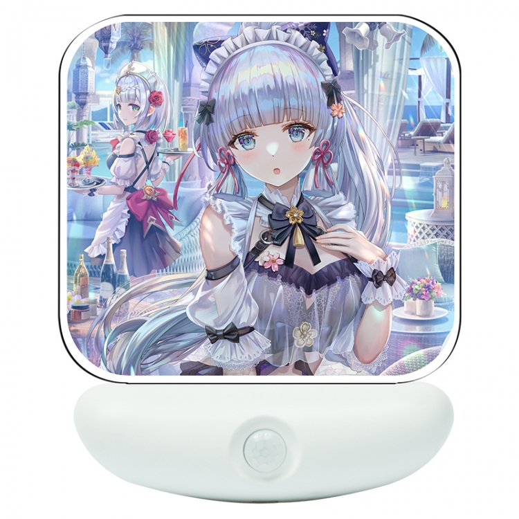 Genshin Impact Cartoon charging induction night light box package 12X8cm