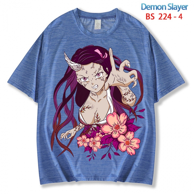 Demon Slayer Kimets ice silk cotton loose and comfortable T-shirt from XS to 5XL  BS 224 4