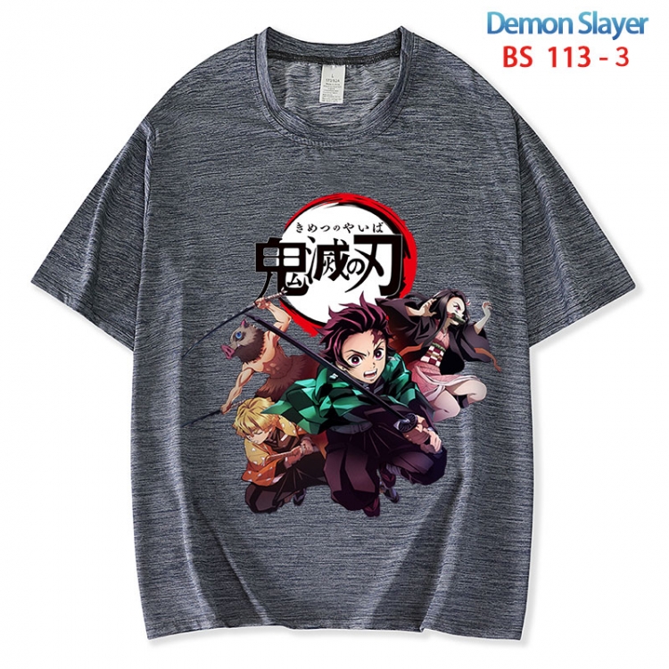 Demon Slayer Kimets ice silk cotton loose and comfortable T-shirt from XS to 5XL  BS 113 3