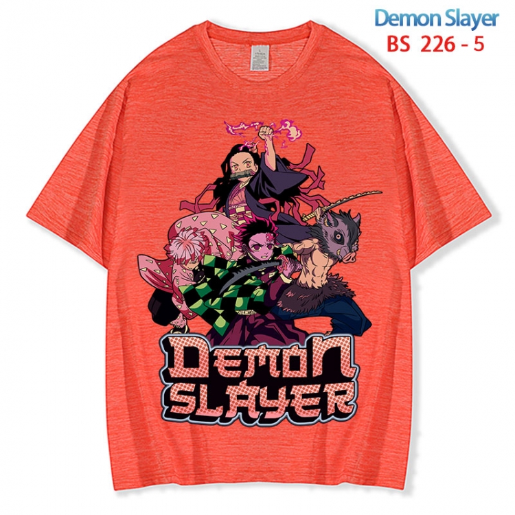 Demon Slayer Kimets ice silk cotton loose and comfortable T-shirt from XS to 5XL  BS 226 5