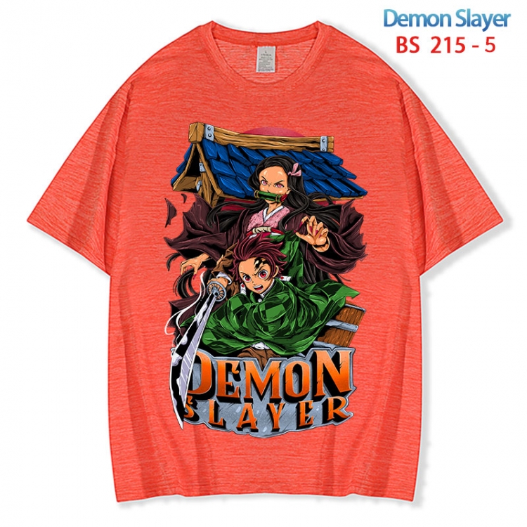 Demon Slayer Kimets ice silk cotton loose and comfortable T-shirt from XS to 5XL  BS 215 5