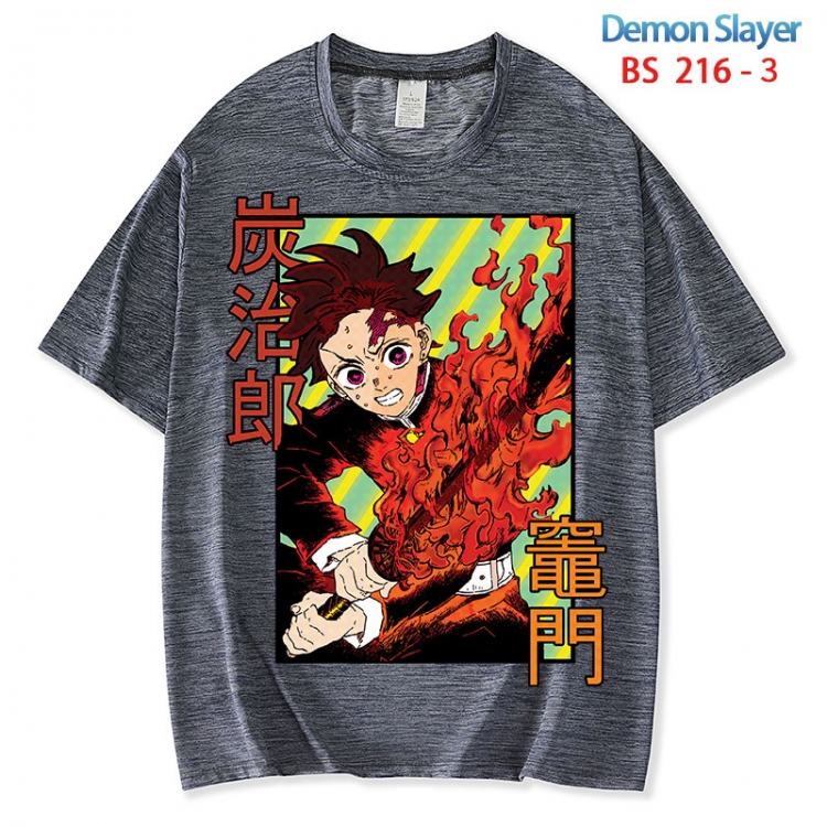 Demon Slayer Kimets ice silk cotton loose and comfortable T-shirt from XS to 5XL BS 216 3