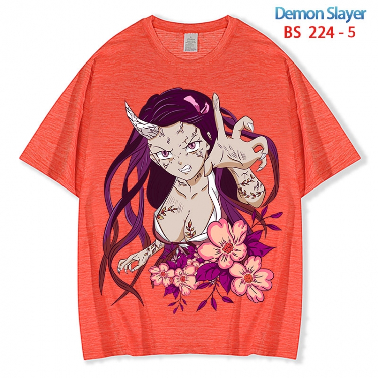 Demon Slayer Kimets ice silk cotton loose and comfortable T-shirt from XS to 5XL BS 224 5