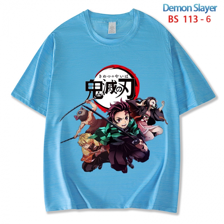 Demon Slayer Kimets ice silk cotton loose and comfortable T-shirt from XS to 5XL  BS 113 6